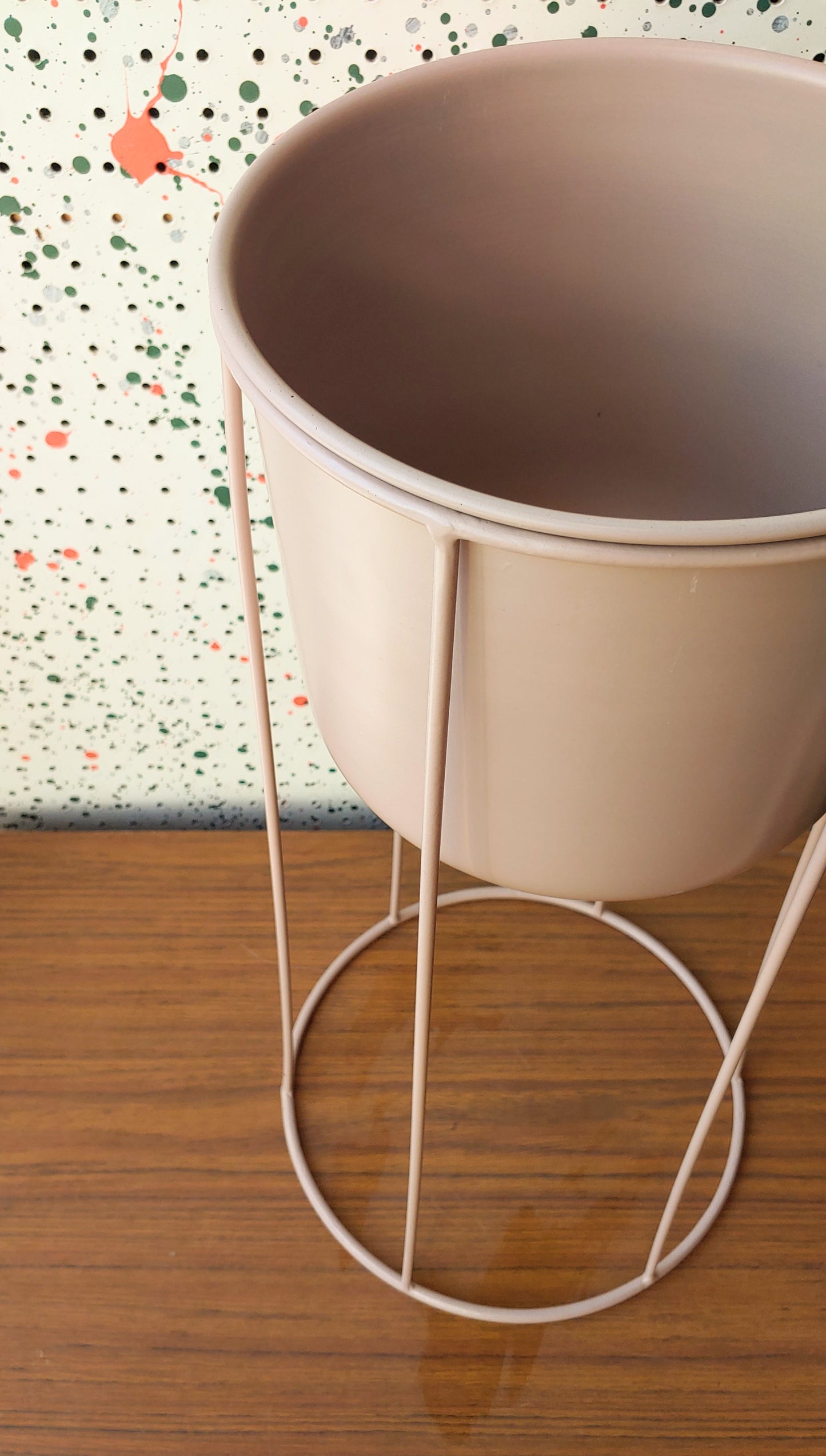 Pink Metal Plant Stand