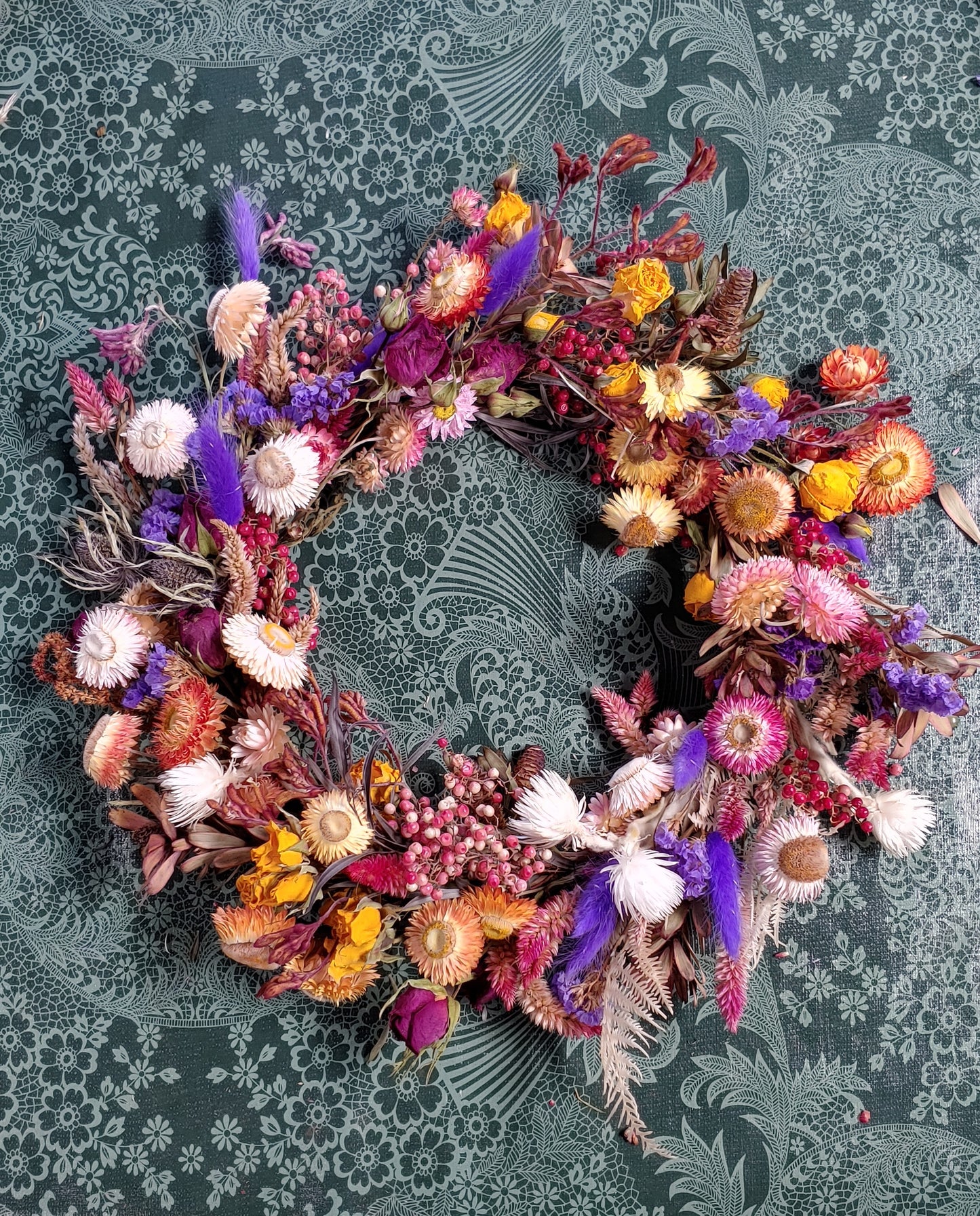 Dried Wreath on Metal Hoop - Made to Order at Plant Office